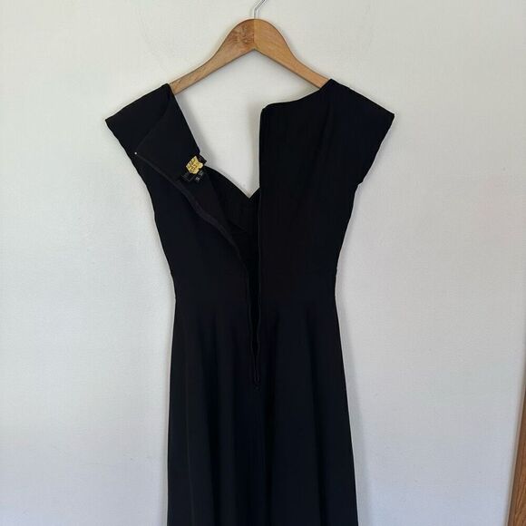 Stop Staring Women’s Solid Black 1950s Retro Pinup Rockabilly Swing Dress - Picture 7 of 9